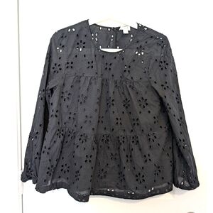 J.Crew Factory long sleeve blouse, EUC lined 100%Cotton